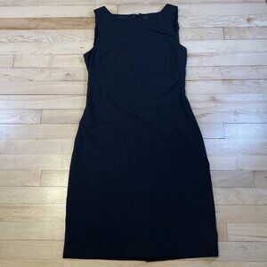 Theory Black Sheath Sleeveless Stretch Dress
